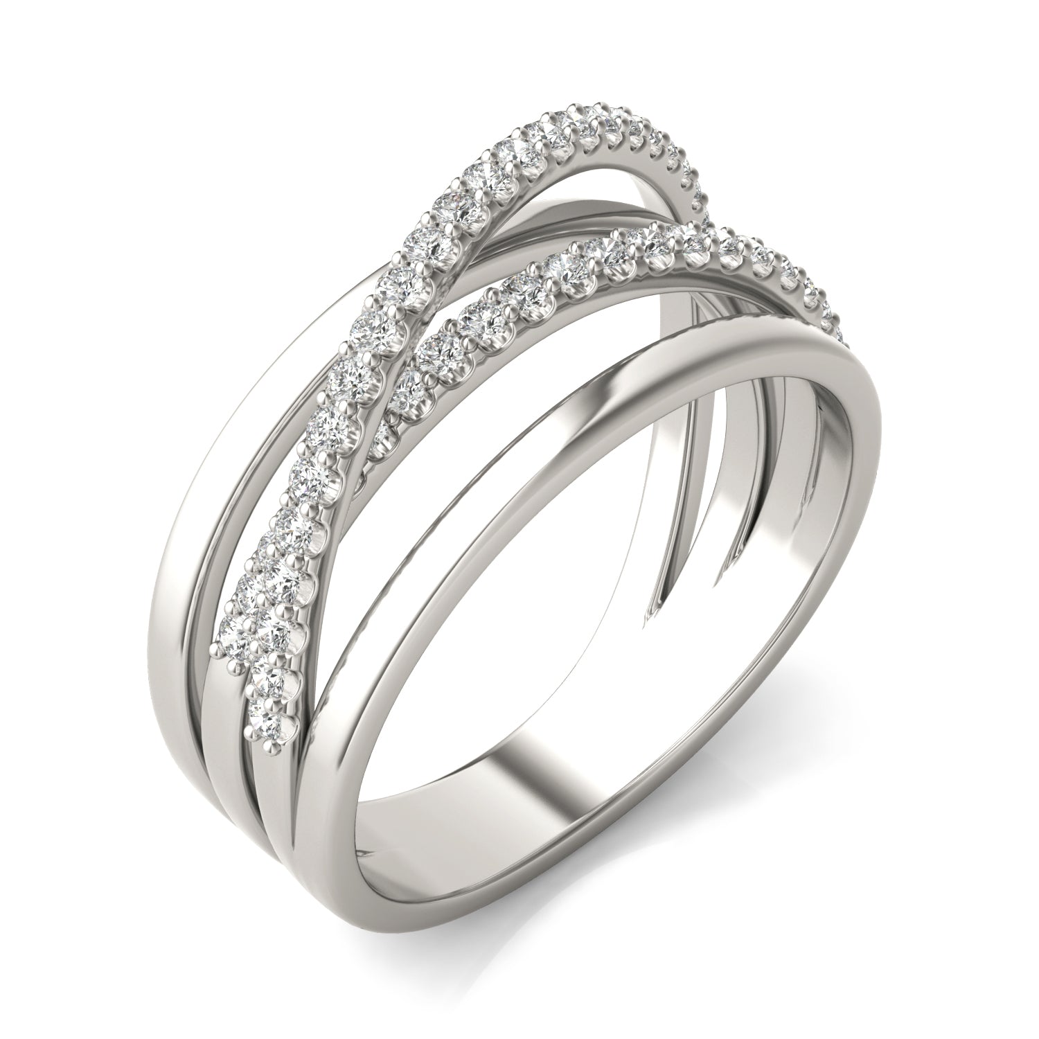 1/3 CTW Round Caydia® Lab Grown Diamond Crossover Ring