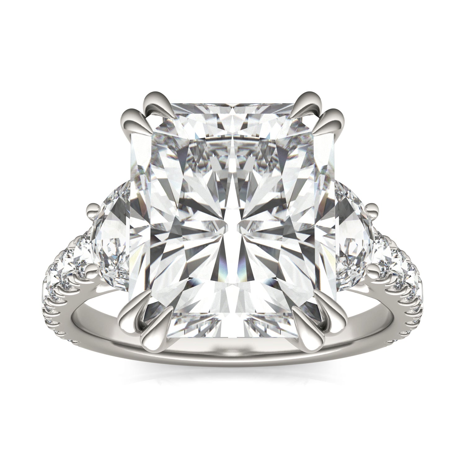 8.40 CTW DEW Radiant Forever One™ Moissanite Ring