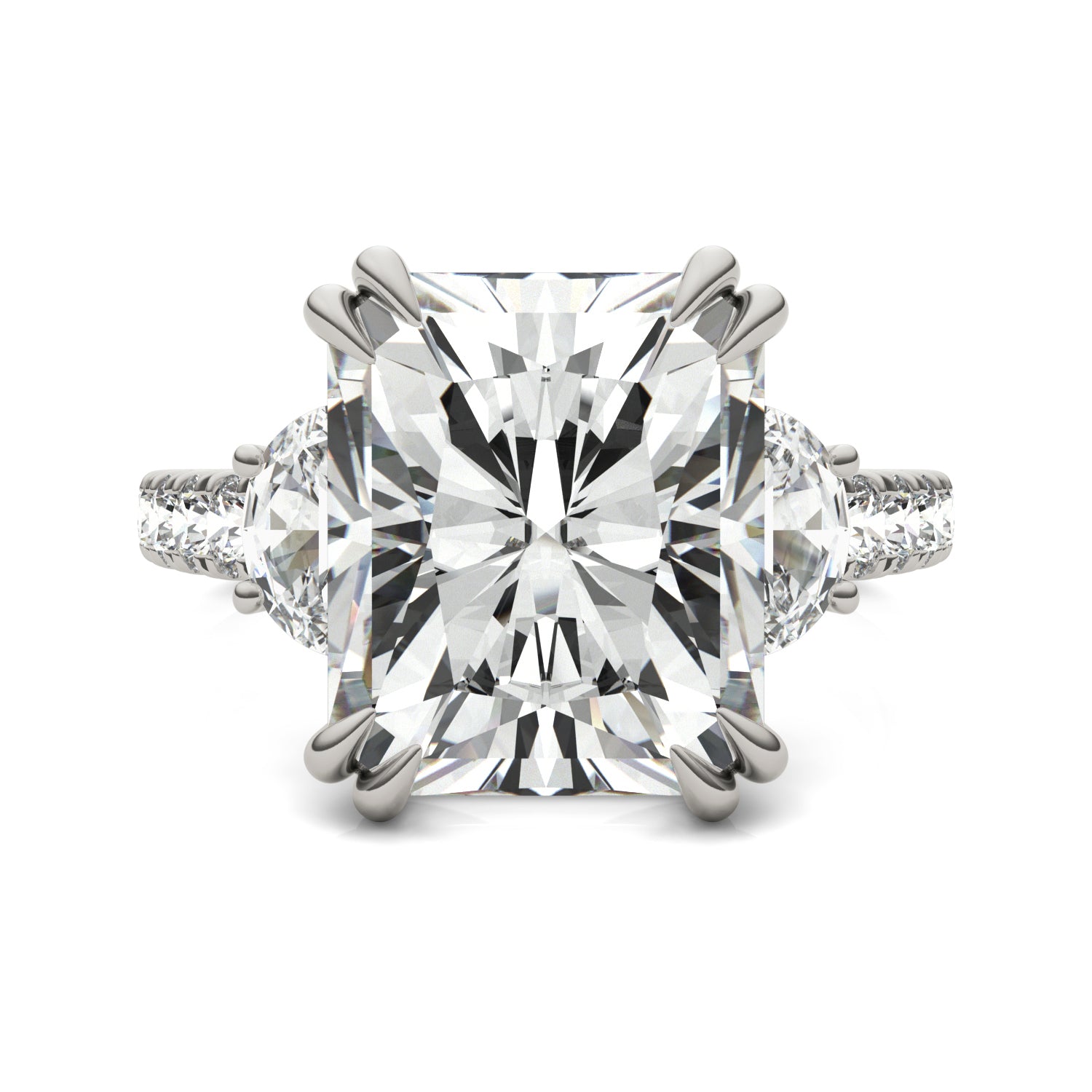 8.40 CTW DEW Radiant Forever One™ Moissanite Ring