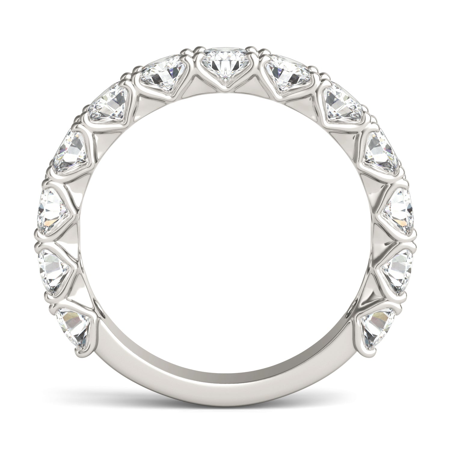 2.08 CTW DEW Round Forever Bright™ Moissanite Trellis Band Ring