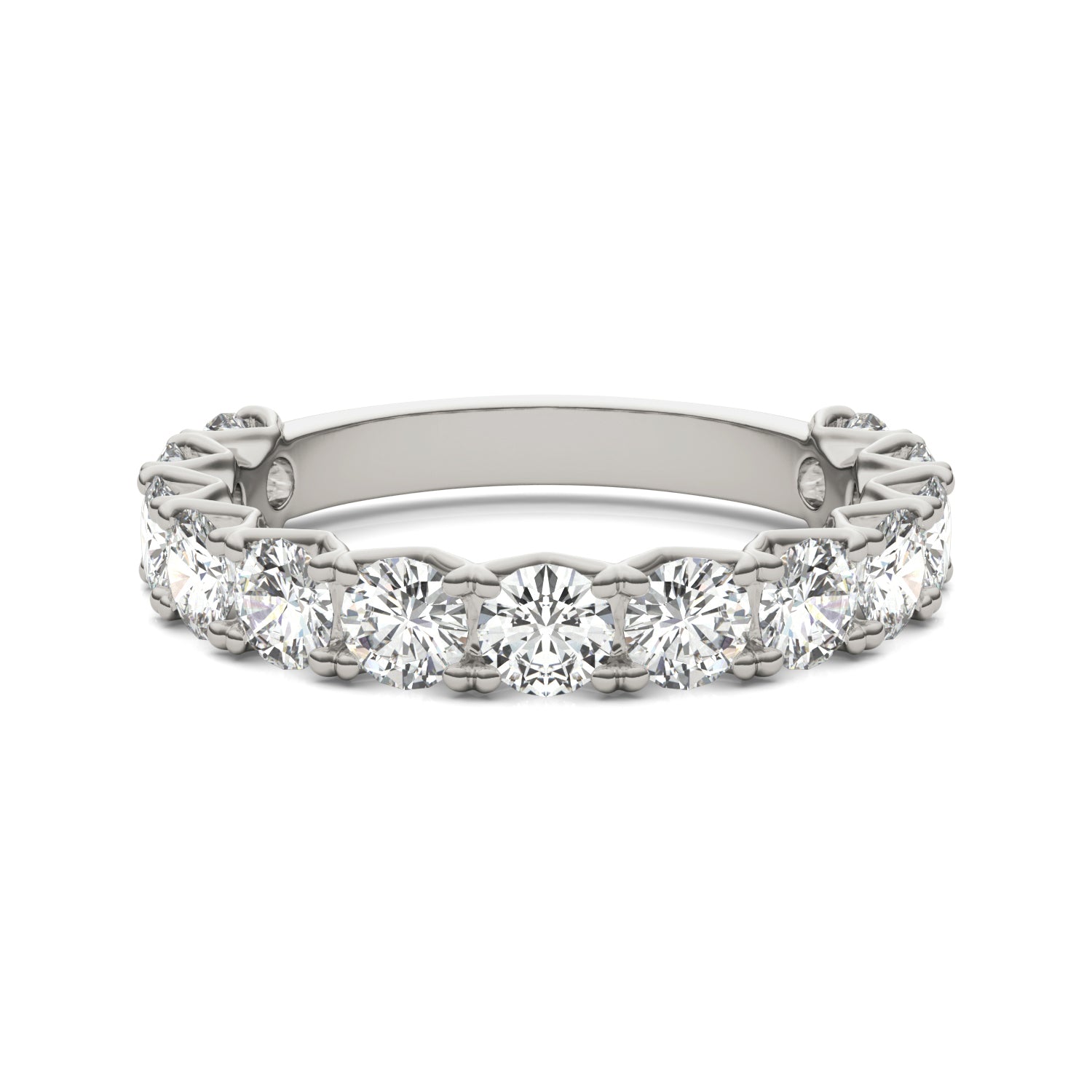 2.08 CTW DEW Round Forever Bright™ Moissanite Trellis Band Ring