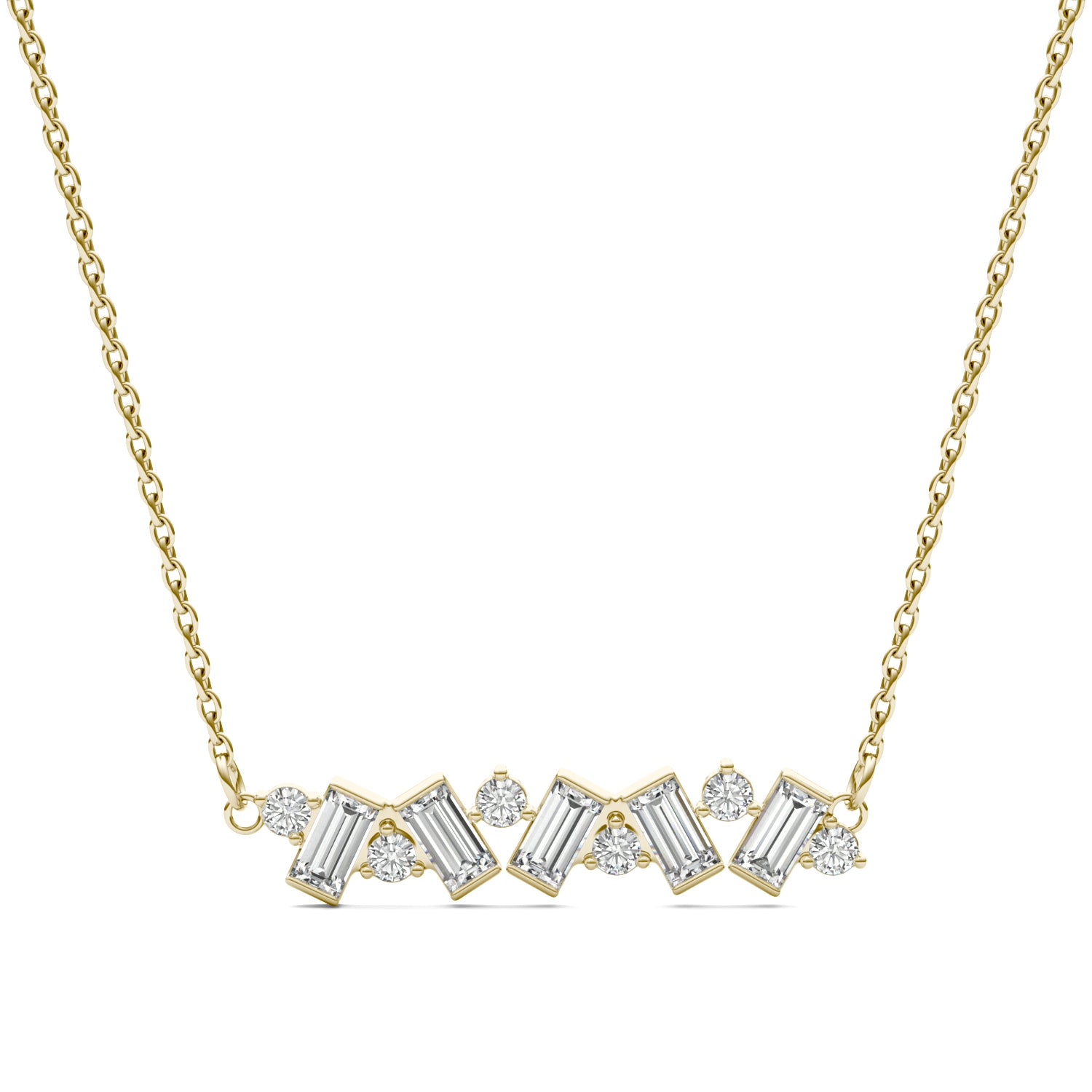 0.72 CTW DEW Straight Baguette Forever Bright™ Moissanite Necklace