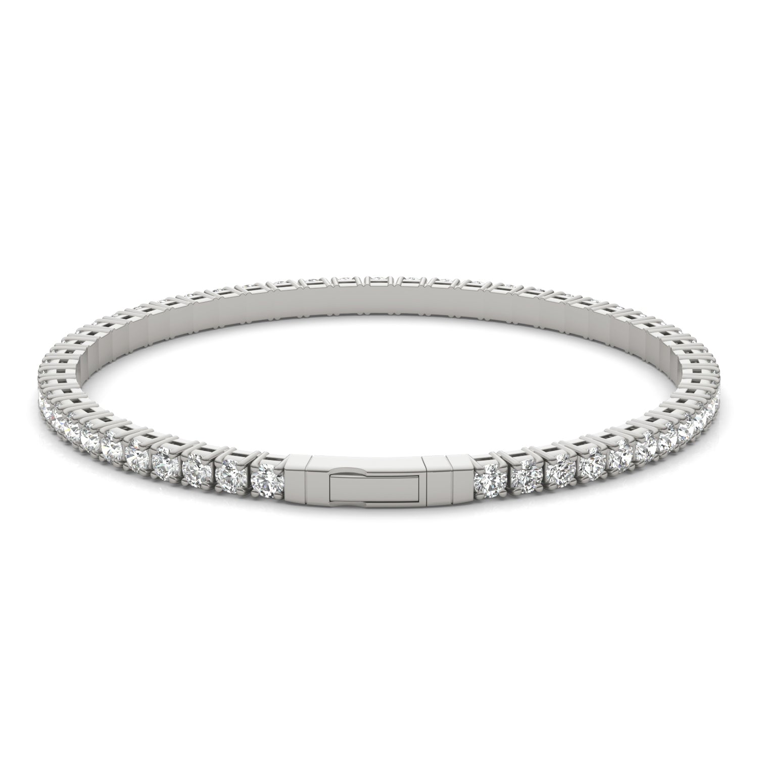 5.30 CTW DEW Round Forever One™ Moissanite Flexible Eternity Bangle Bracelet