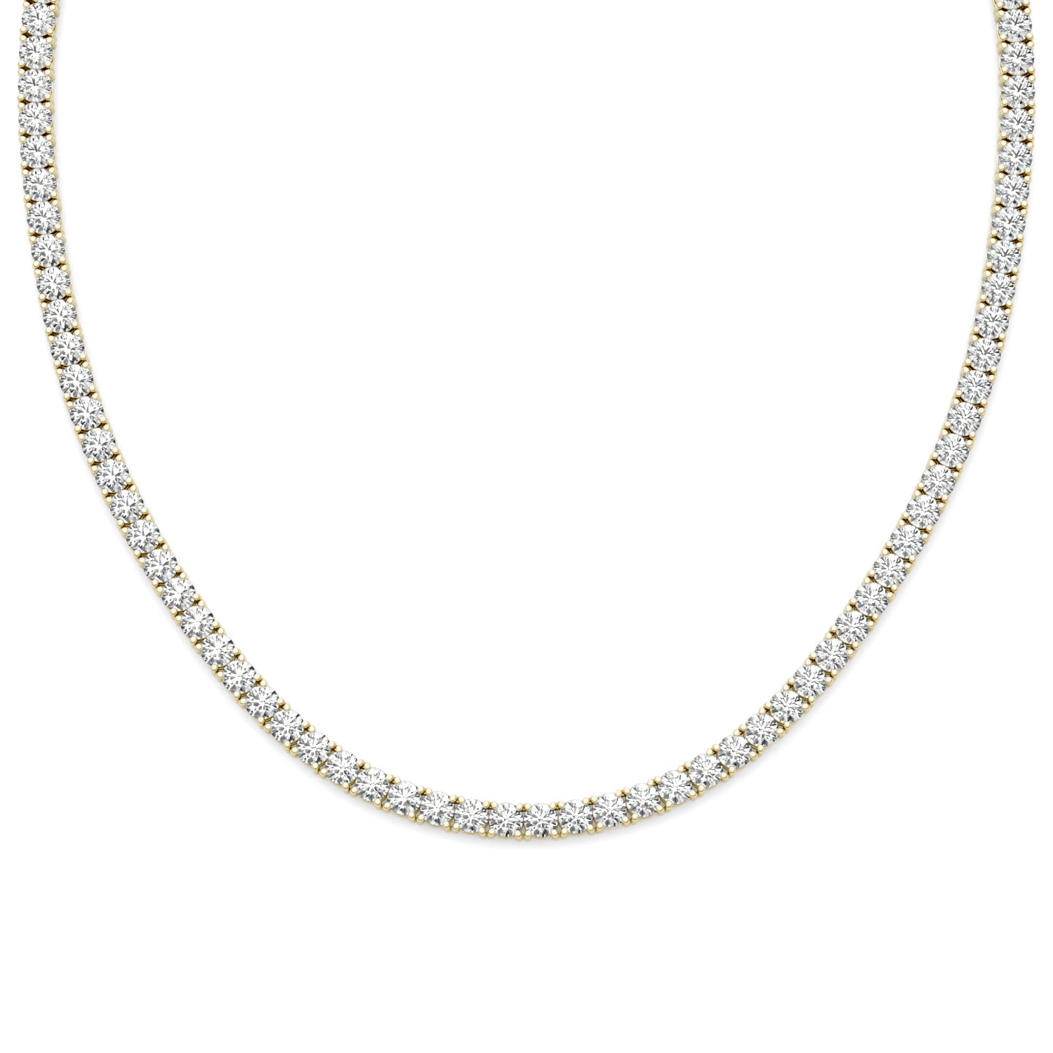 17.12 CTW DEW Round Forever One™ Moissanite Tennis Necklace