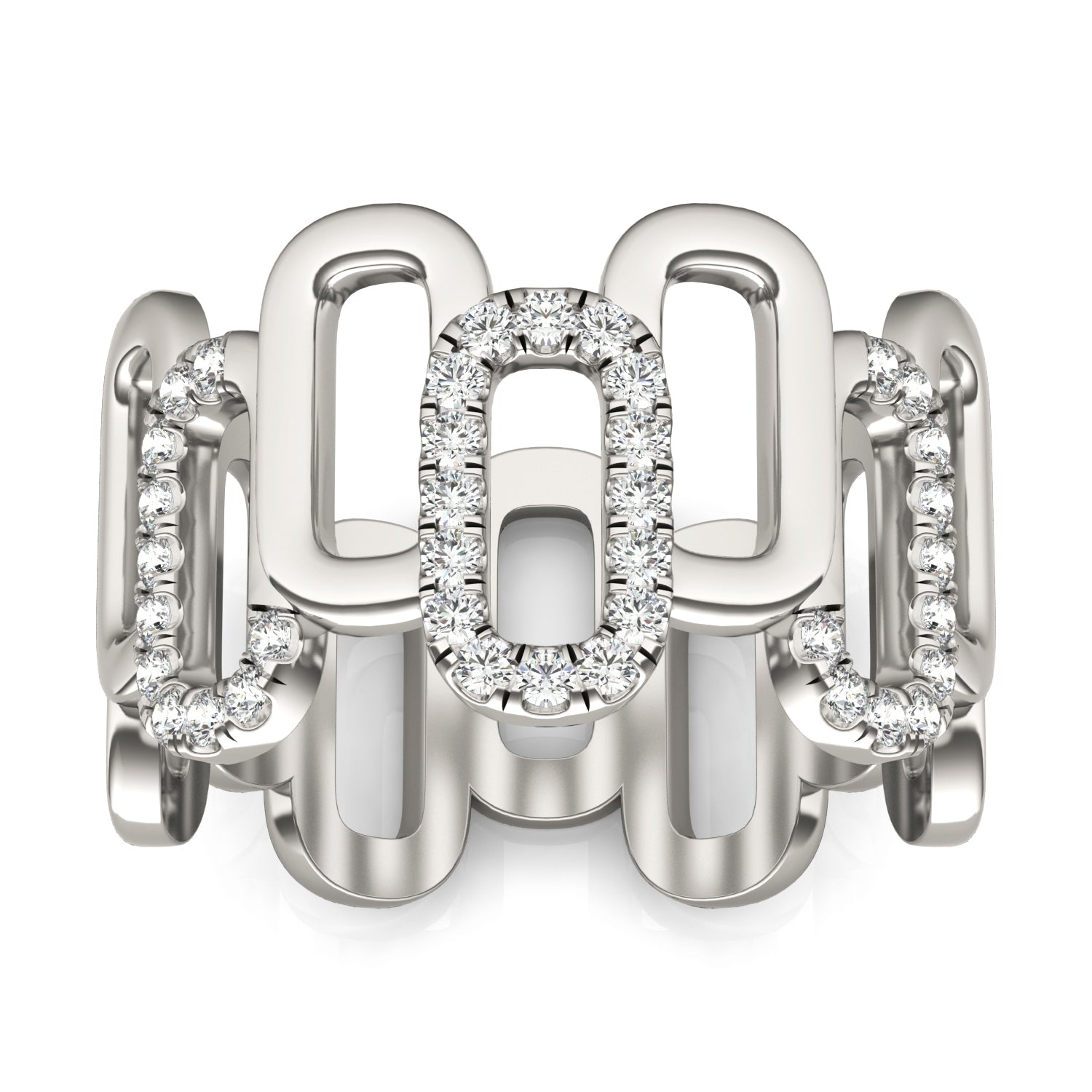 3/8 CTW Round Caydia® Lab Grown Diamond Alternating Ring