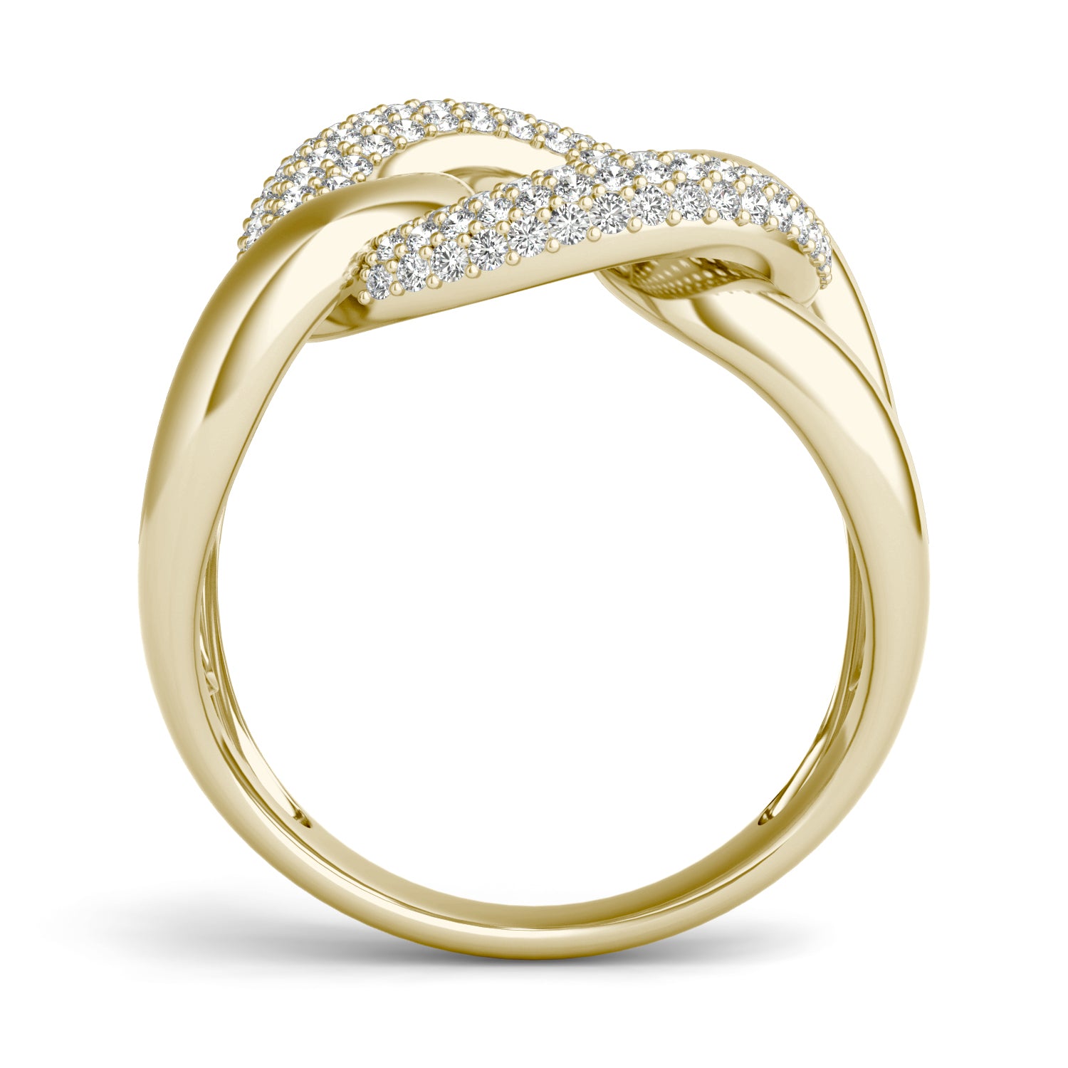 7/8 CTW Round Caydia® Lab Grown Diamond Accented Chain Statement Ring