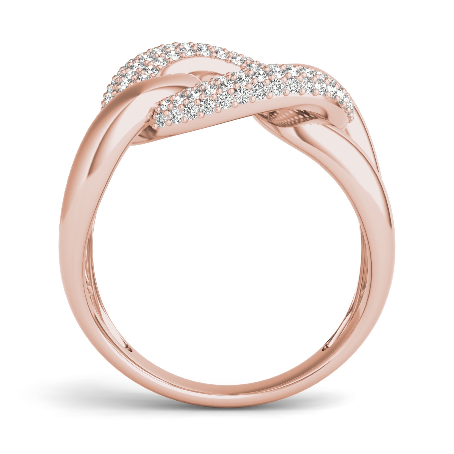 7/8 CTW Round Caydia® Lab Grown Diamond Accented Chain Statement Ring