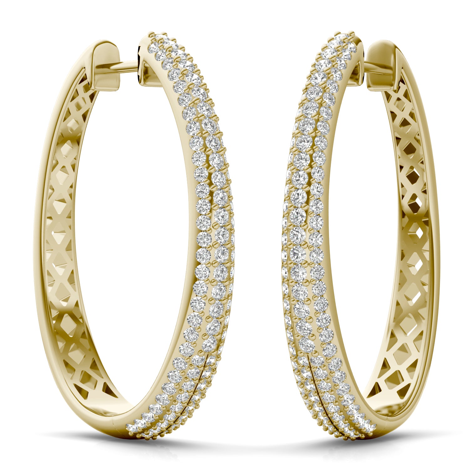 1 1/5 CTW Round Caydia® Lab Grown Diamond Graduated Pave Earrings