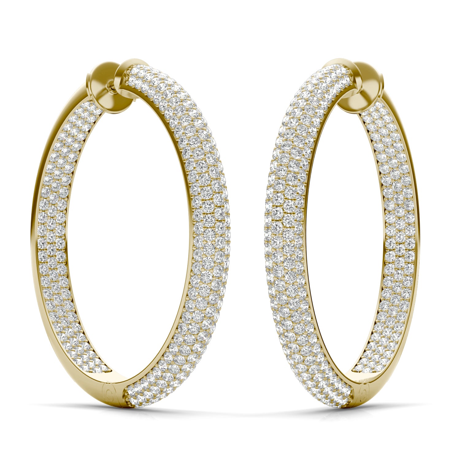 5 1/5 CTW Round Caydia® Lab Grown Diamond Pave Inside Out Earrings
