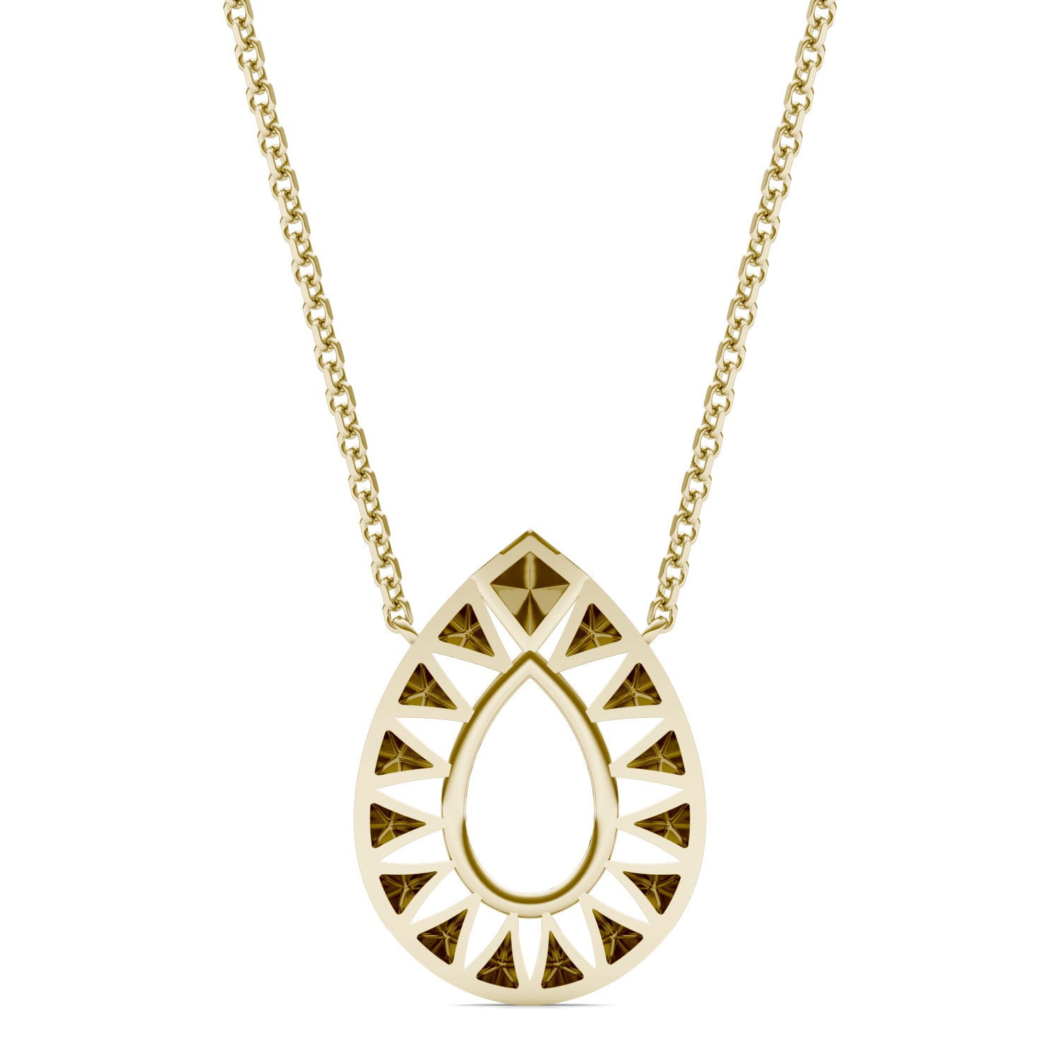 1/10 CTW Round Caydia® Lab Grown Diamond Ouro Collection Teardrop Necklace