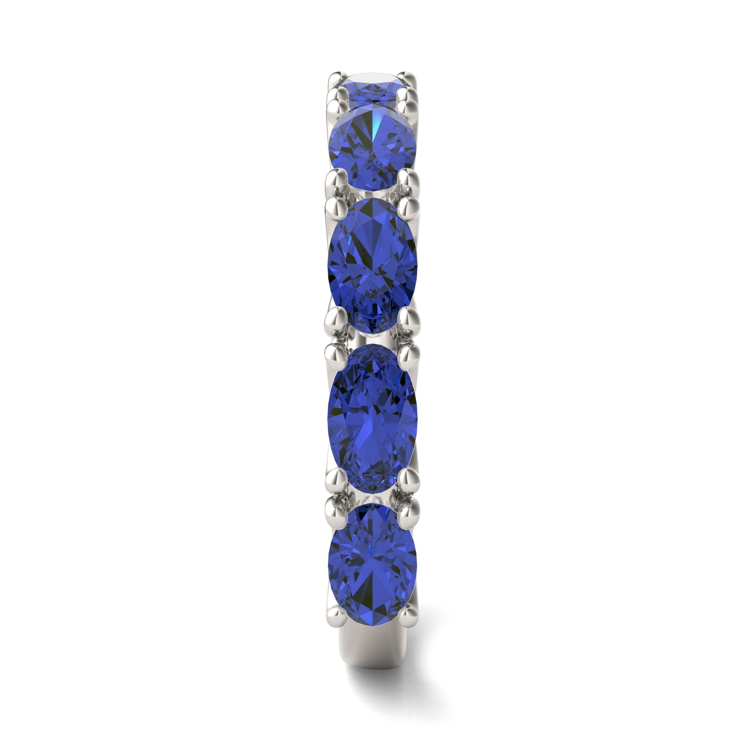 1/6 CTW Round Caydia® Lab Grown Diamond Accented Anniversary Ring featuring Created Sapphire