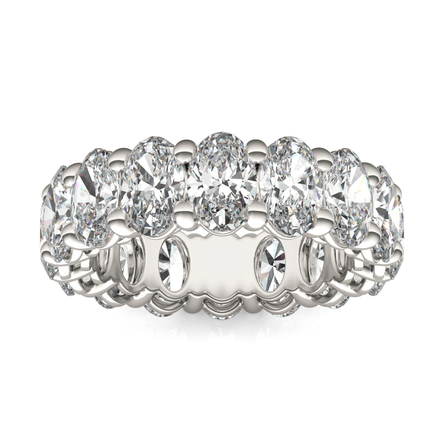 5 1/4 CTW Oval Caydia® Lab Grown Diamond Couture Classic Eternity Ring