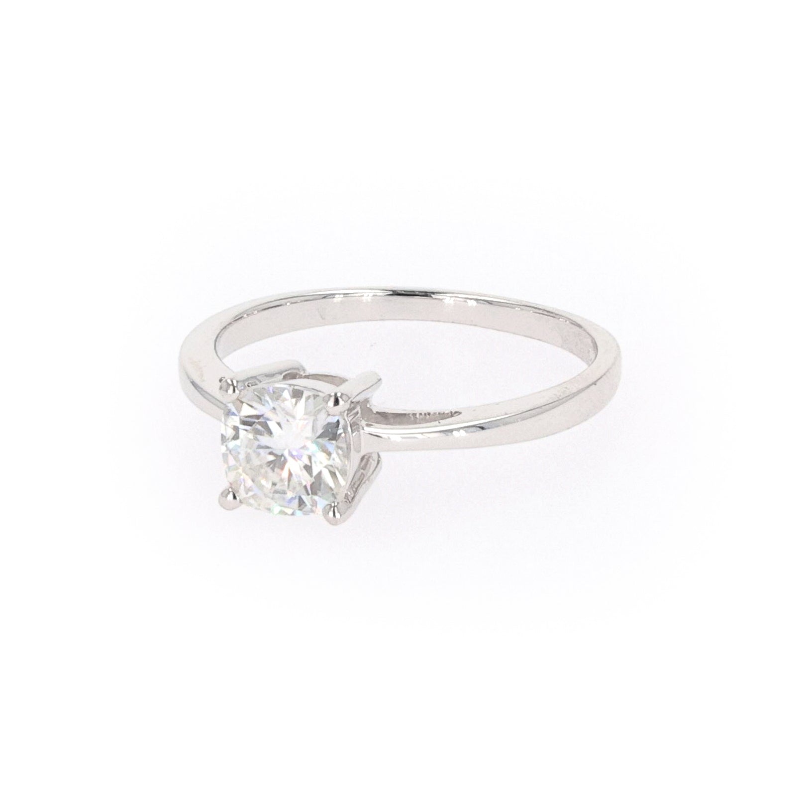 1.10 CTW DEW Cushion Forever Classic™ Moissanite Ring