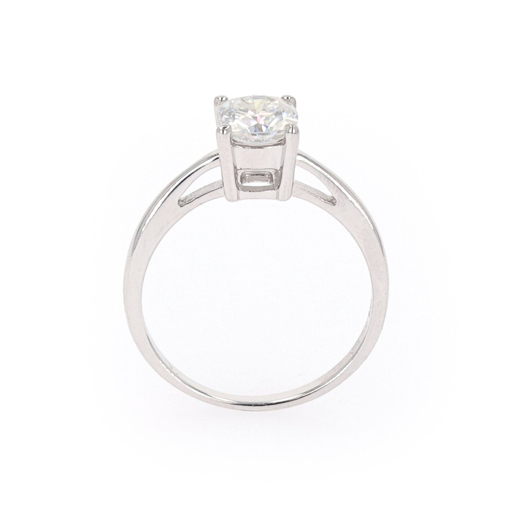 1.10 CTW DEW Cushion Forever Classic™ Moissanite Ring