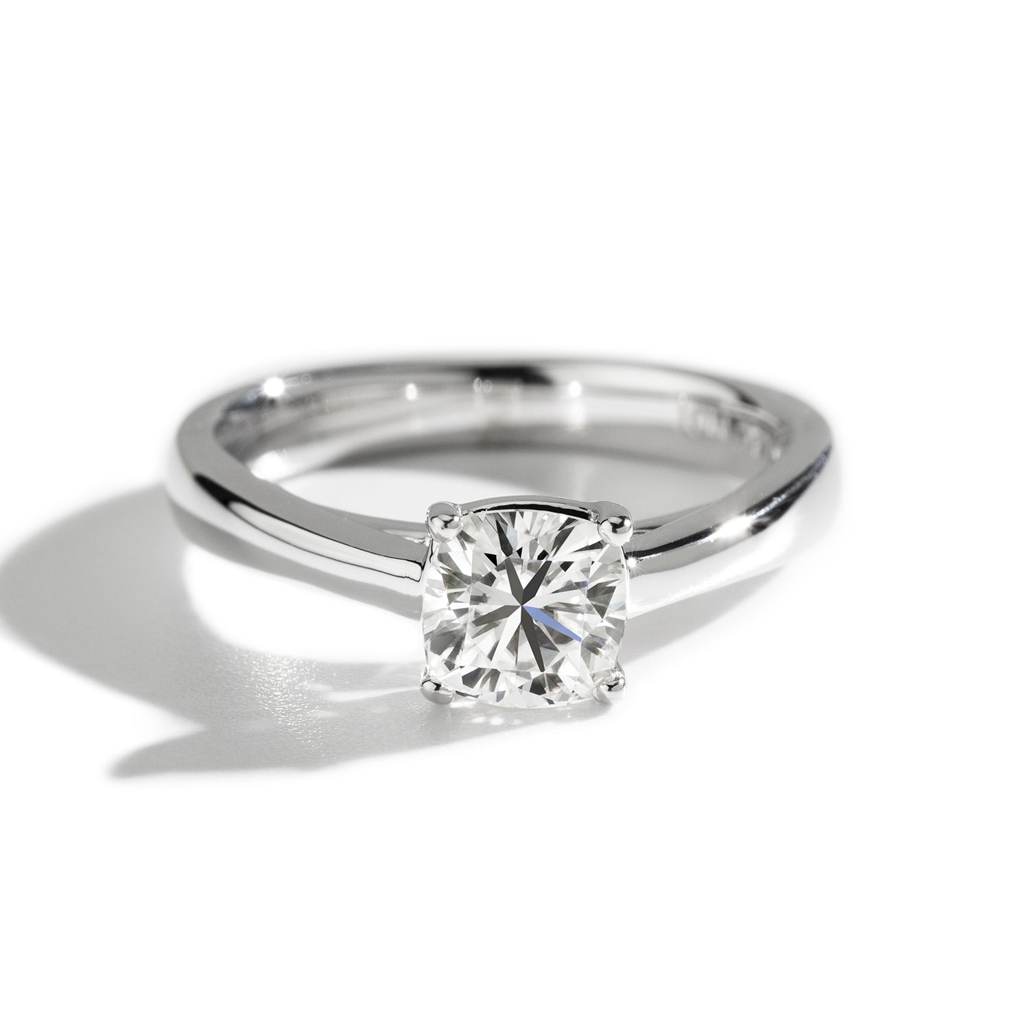 1.10 CTW DEW Cushion Forever Classic™ Moissanite Ring