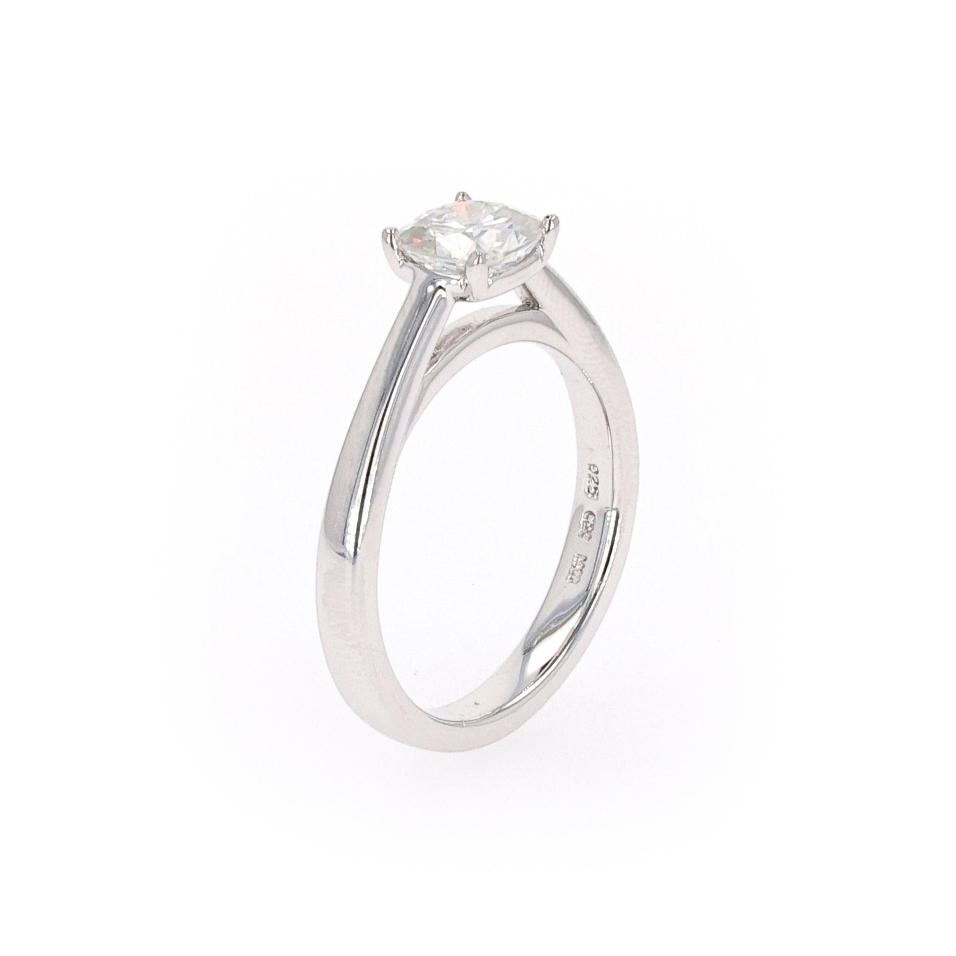 1.10 CTW DEW Cushion Forever Classic™ Moissanite Ring