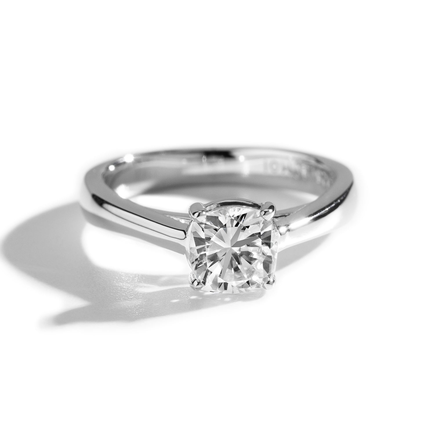 1.10 CTW DEW Cushion Forever Classic™ Moissanite Ring