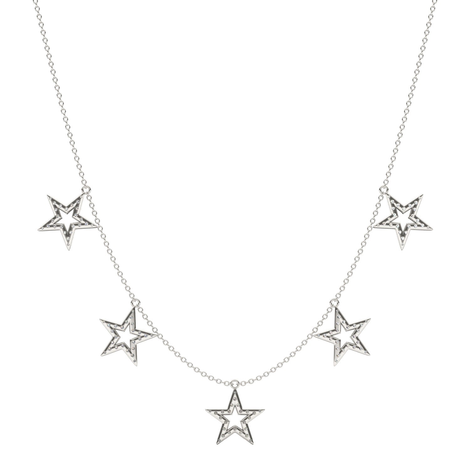 2/3 CTW Round Caydia® Lab Grown Diamond Star Station Necklace