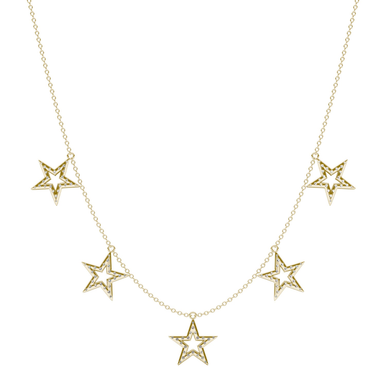 2/3 CTW Round Caydia® Lab Grown Diamond Star Station Necklace