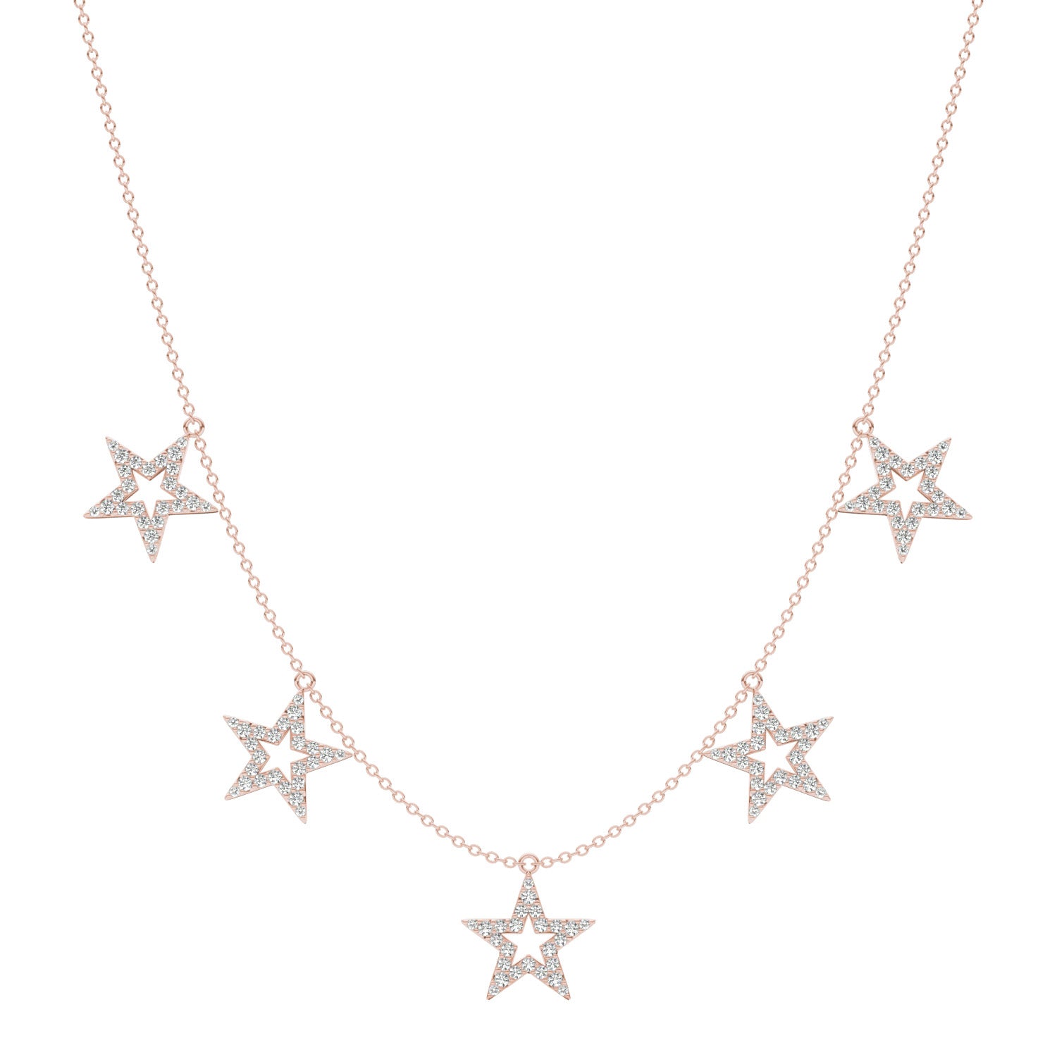 2/3 CTW Round Caydia® Lab Grown Diamond Star Station Necklace