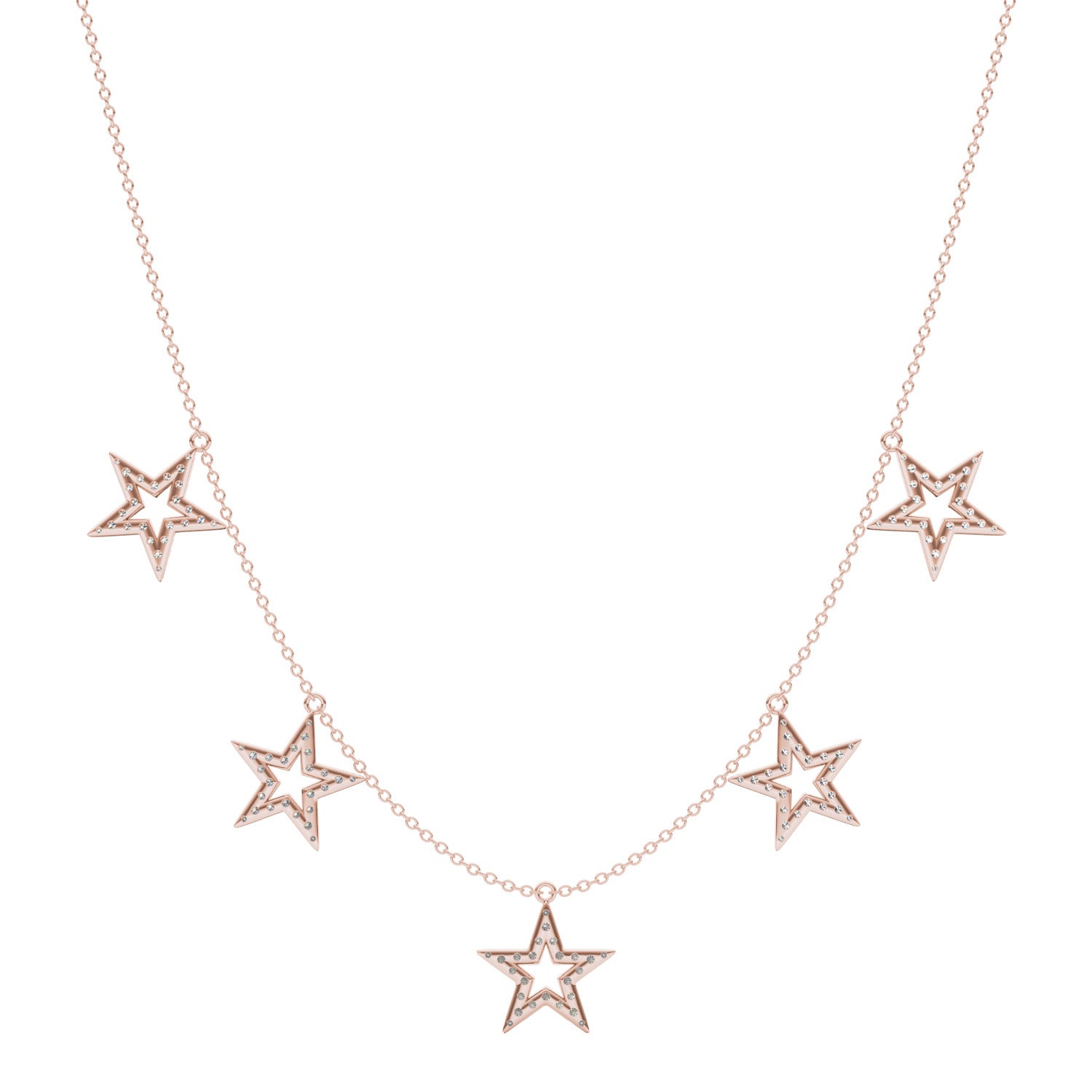 2/3 CTW Round Caydia® Lab Grown Diamond Star Station Necklace