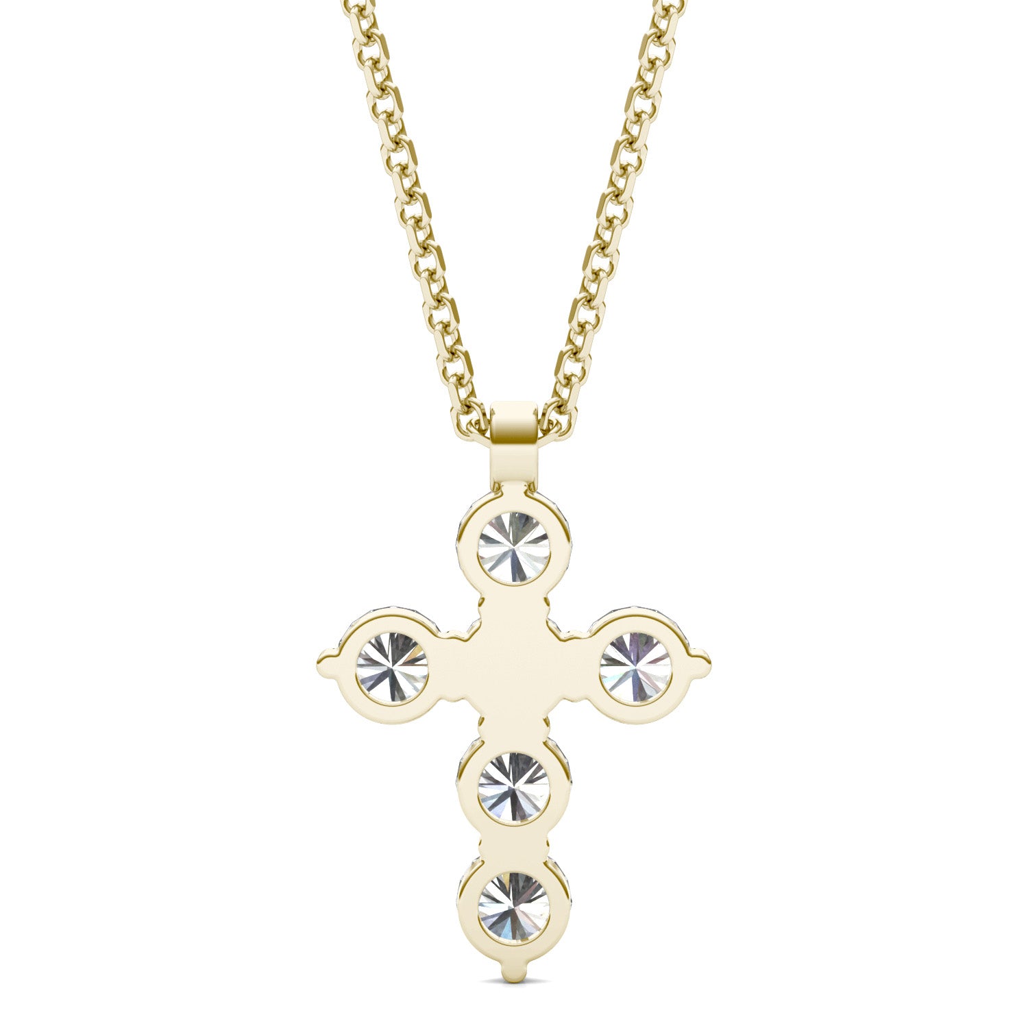 1 CTW Round Caydia® Lab Grown Diamond Cross Necklace