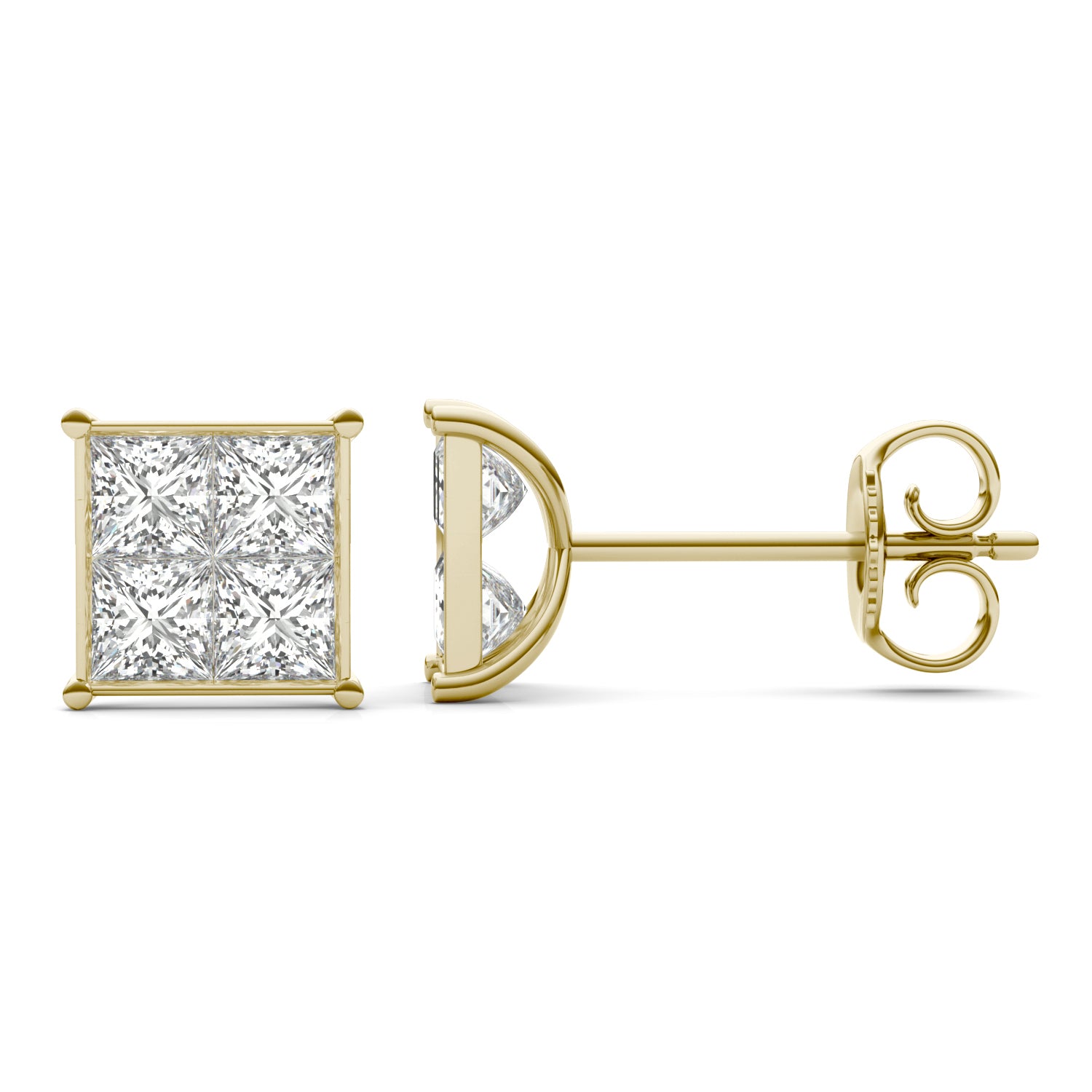 1 CTW Square Caydia® Lab Grown Diamond Earrings