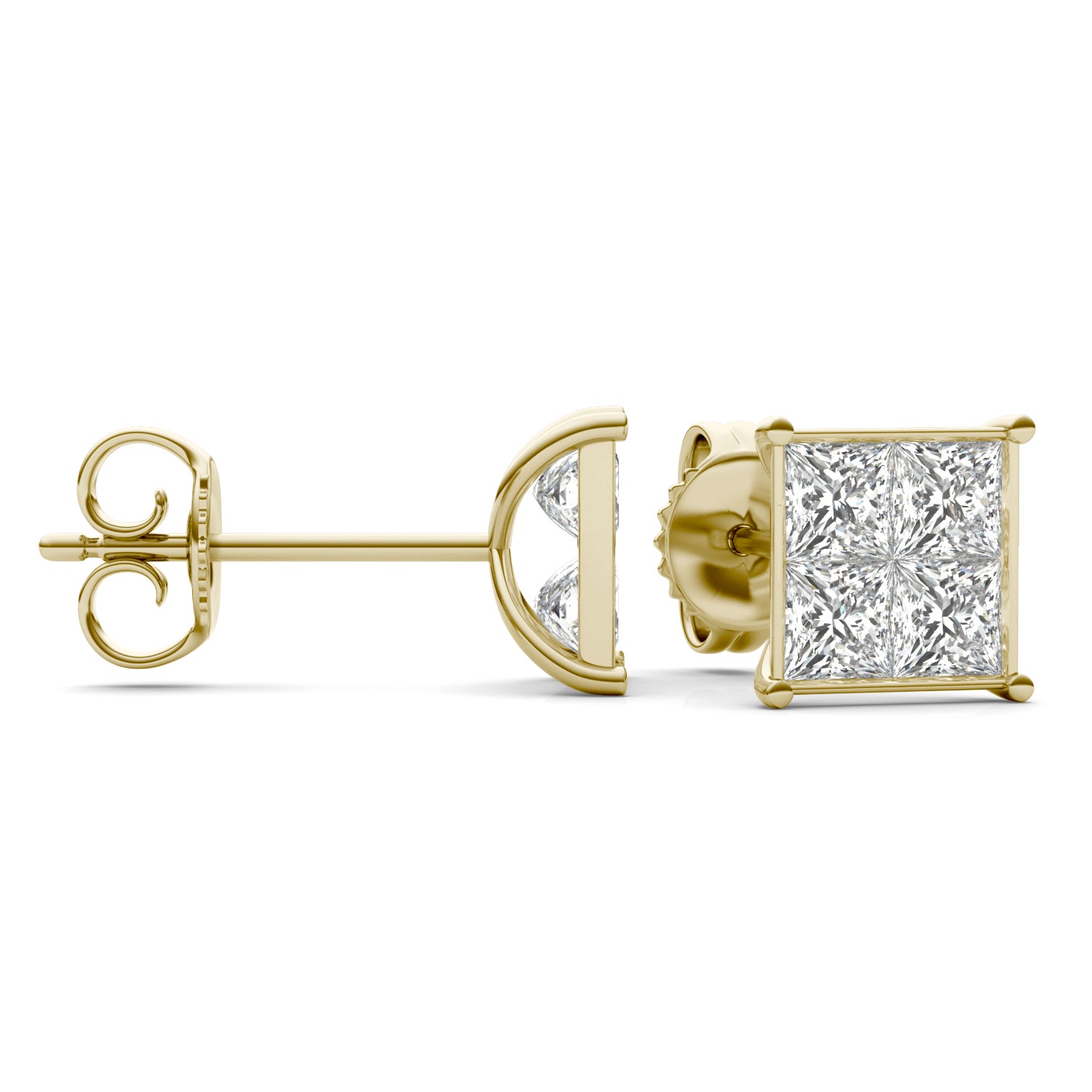 1 CTW Square Caydia® Lab Grown Diamond Earrings