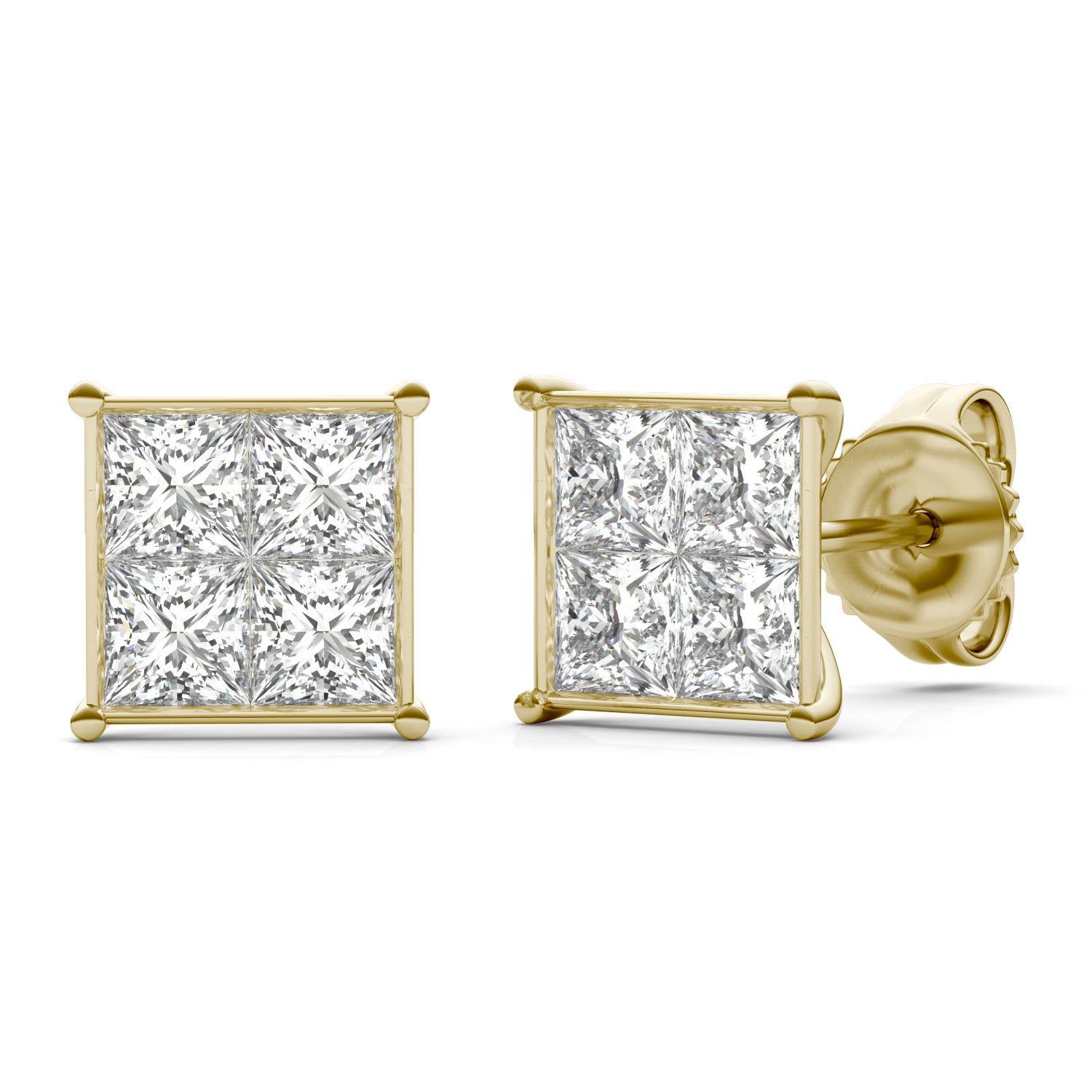 1 CTW Square Caydia® Lab Grown Diamond Earrings